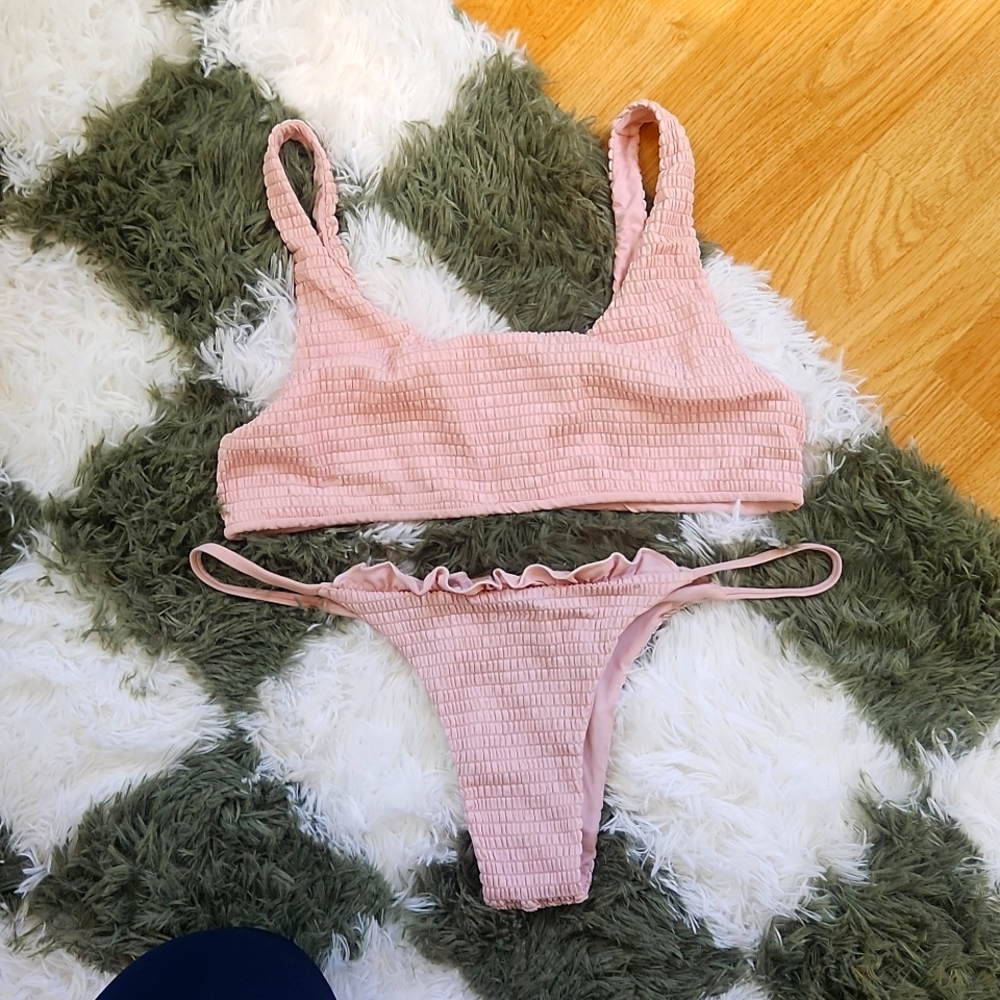 San Lorenzo Pink Textured Bikini